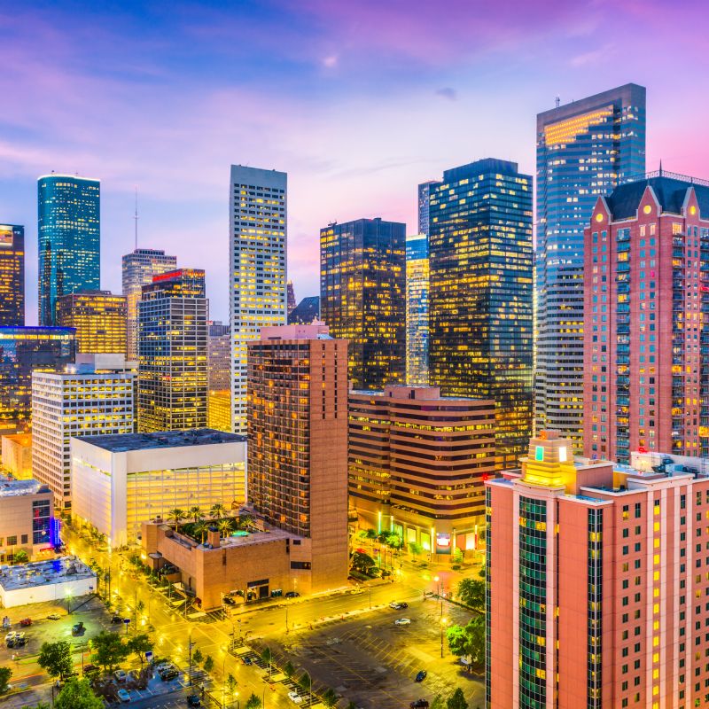 Skyline shot of Houston.